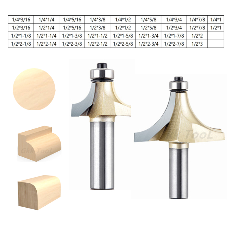 Woodworking Edge Trimmer - 1/4 1/2 Inch Round Corner Milling