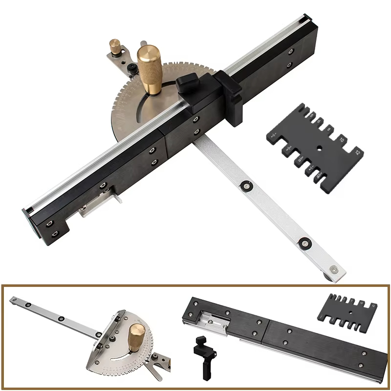 Woodworking Kumiko - Brass Handle 450mm Miter Gauge With