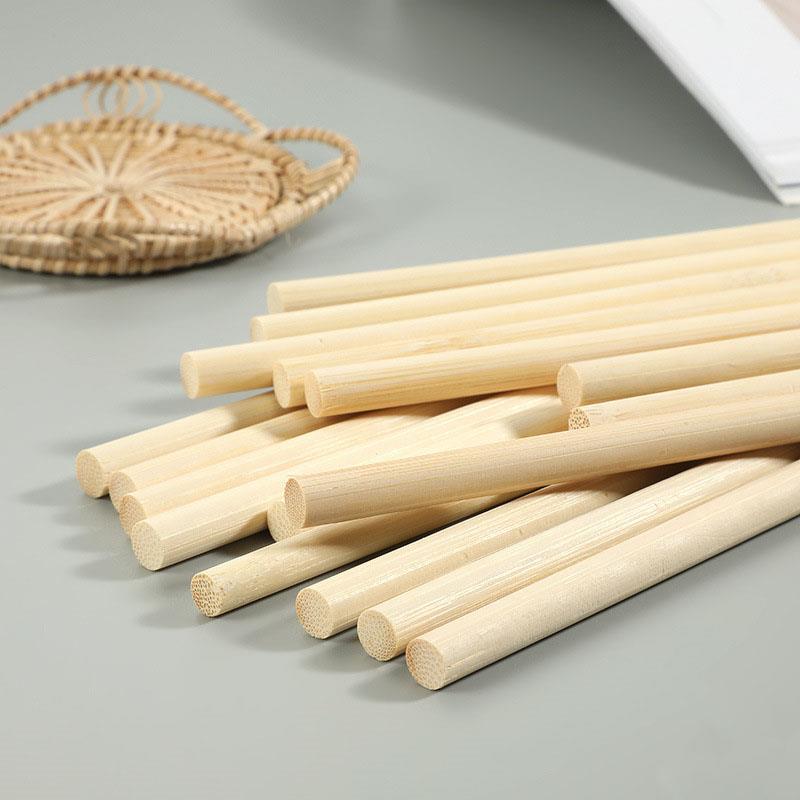 Woodworking Ideas - 3-8mm Round Wooden Bamboo Sticks DIY