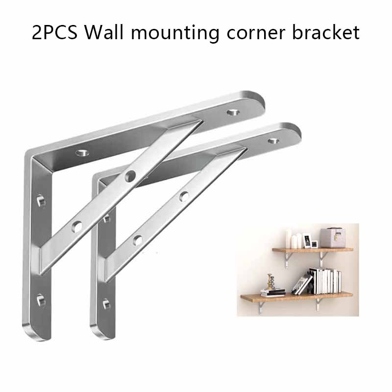 Woodworking Hardware - 2PCS Stainless Steel Triangle Brackets Wall