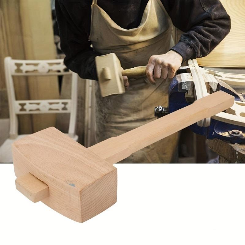 Wooden Mallet Carving - 1Pc DIY Leather Beech Solid Woodworking