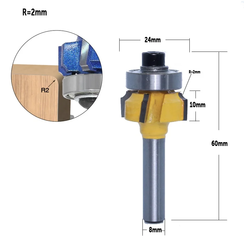 8mm Shank Milling Cutter Route - Woodworking Edge Trimmer ulasan dan harga