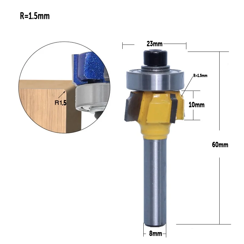 8mm Shank Milling Cutter Route - Woodworking Edge Trimmer ulasan dan harga