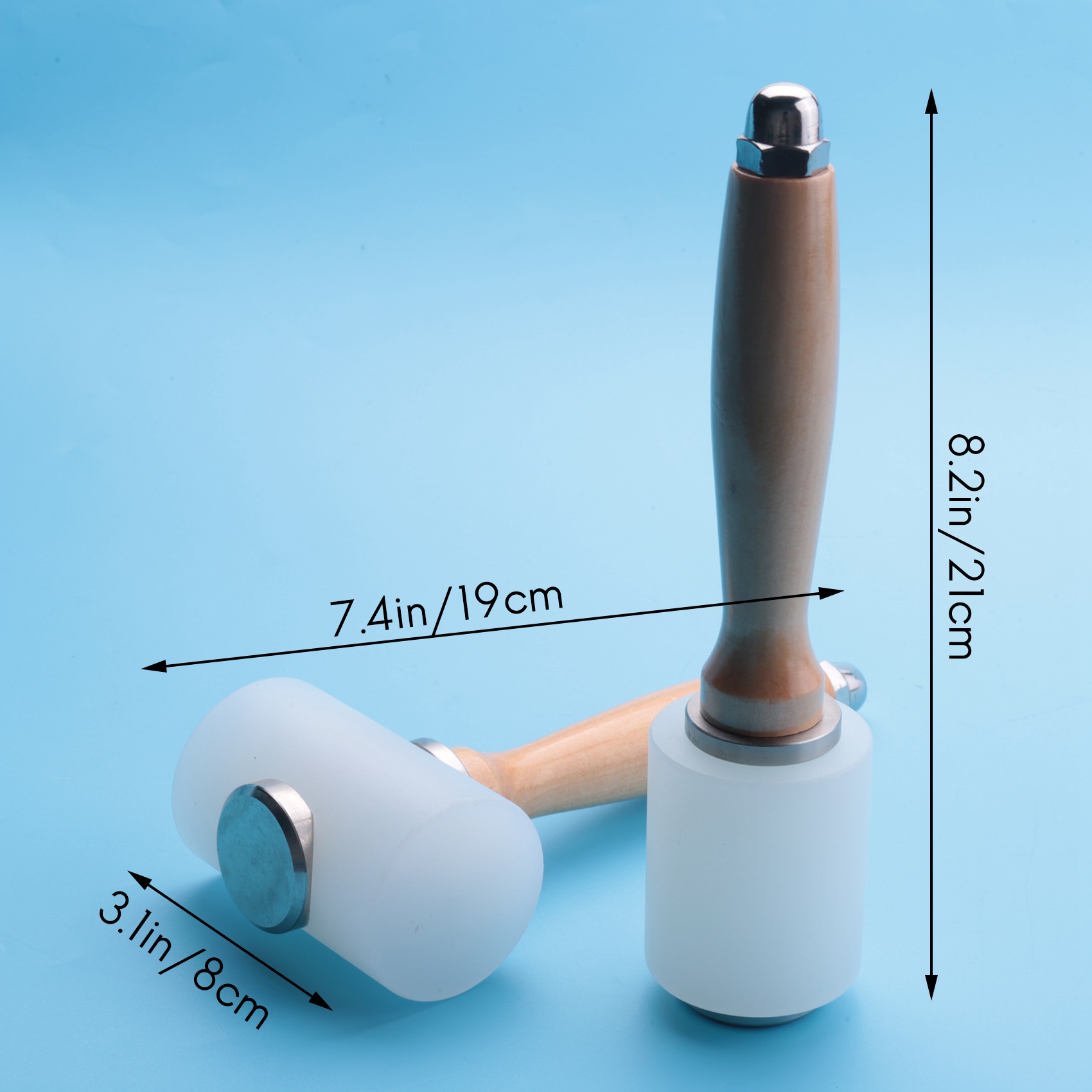 A98E-2 Pcs Leather Carving Ham - Wooden Mallet Carving ulasan dan harga