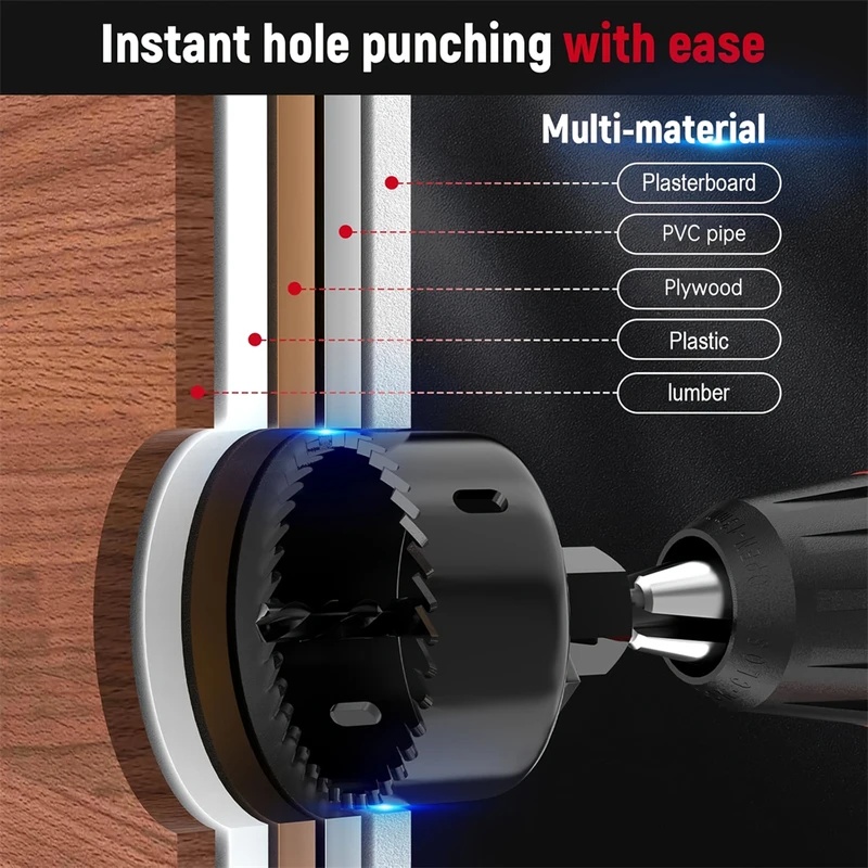 8pcs Woodworking Hole Saw Kit  - Woodworking Saw ulasan dan harga