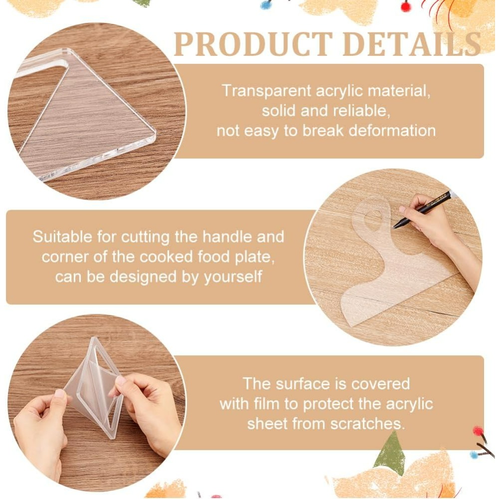 7Pcs Charcuterie Template Acry - Woodworking Hardware ulasan dan harga