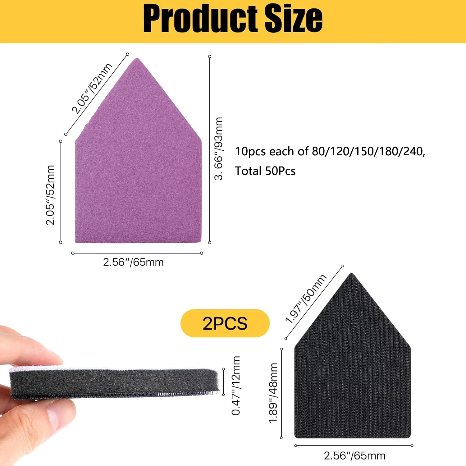 65X92mm Triangle Sanding Paper - Woodworking Ideas ulasan dan harga