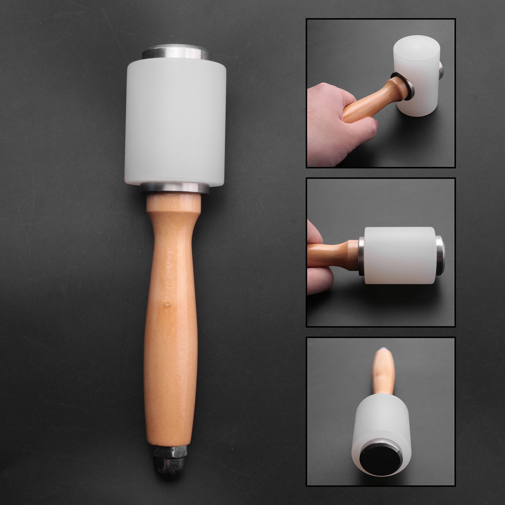 A84X-2 Pcs Leather Carving Ham - Wooden Mallet Carving ulasan dan harga
