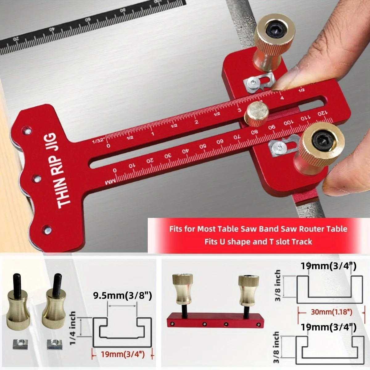 Thin Rip Table Saw Jig,3 Pulle - Woodworking Kumiko ulasan dan harga