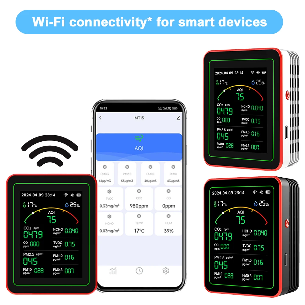 Tuya WiFi 15-in-1 Indoor Air Q - Woodworking Apps ulasan dan harga