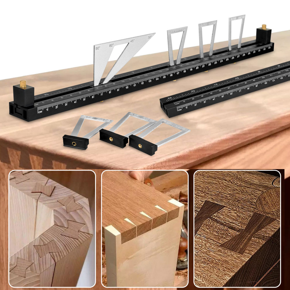 28pc/set Dovetail Tenon Markin - Woodworking Kumiko ulasan dan harga