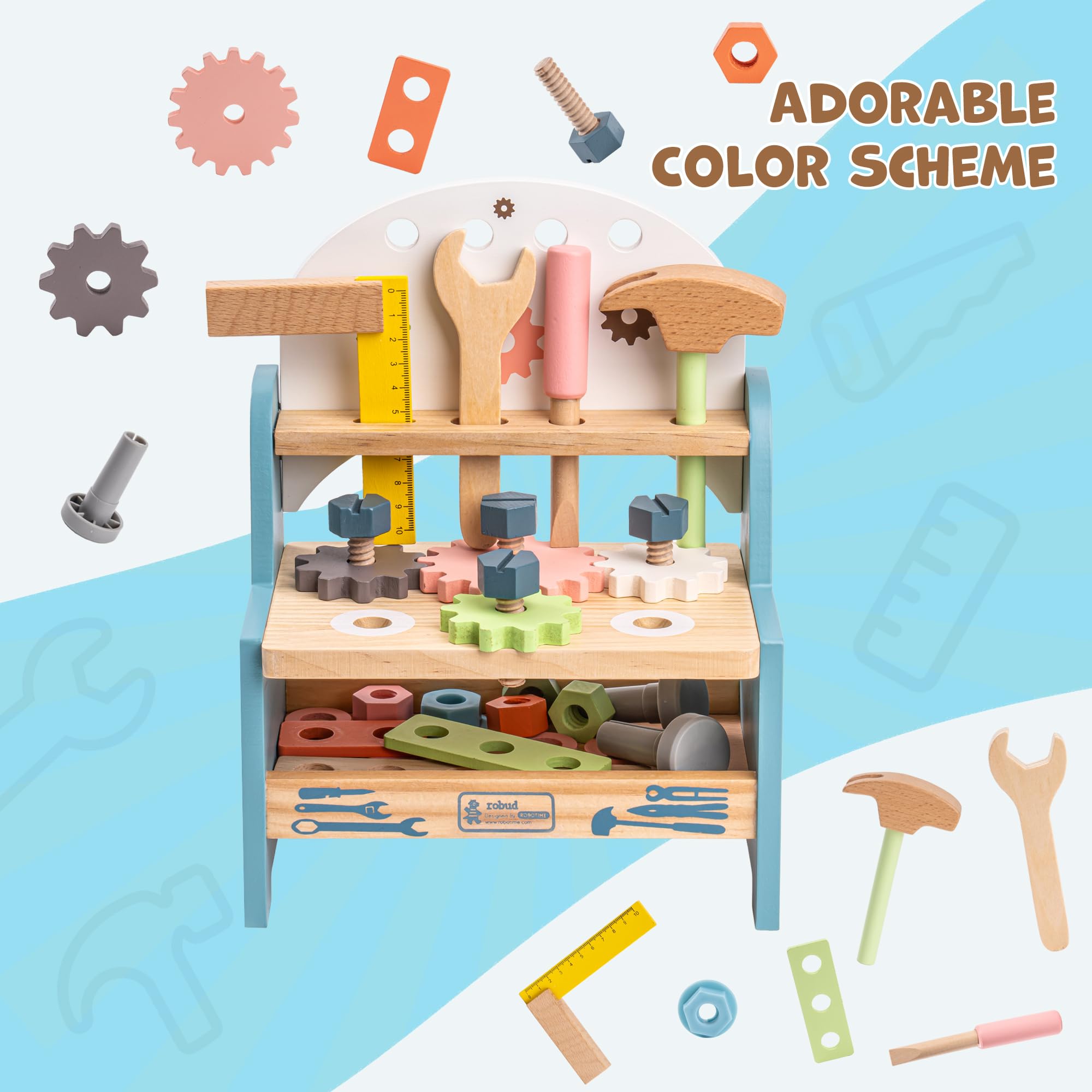 ROBUD Mini Wooden Play Tool Wo - Woodworking Plan ulasan dan harga