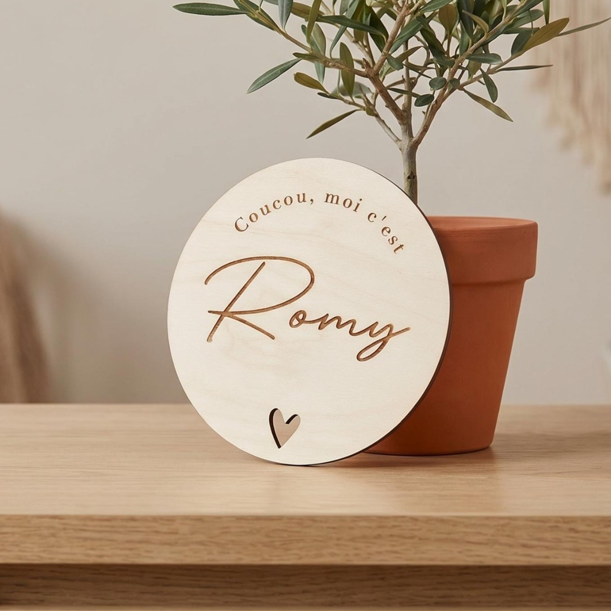 Custom Round Wooden Name Plaqu - Woodworking Laser ulasan dan harga