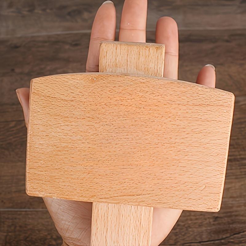 1Pc DIY Leather Beech Solid Wo - Wooden Mallet Carving ulasan dan harga